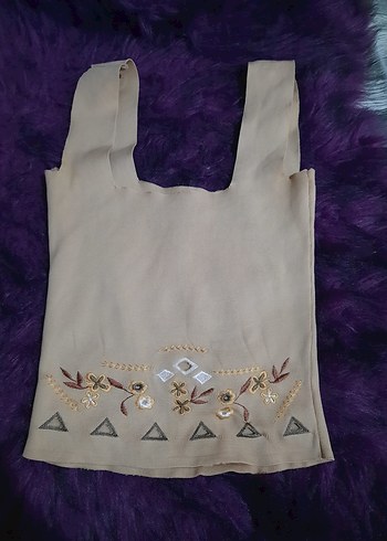 Trendyol & Milla Bej Mini Sade Kolsuz Crop Top
