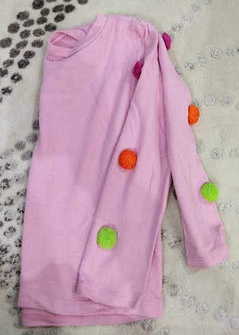 Uzun Kollu Pembe Kız Çocuk Gömlek - Görsel 2