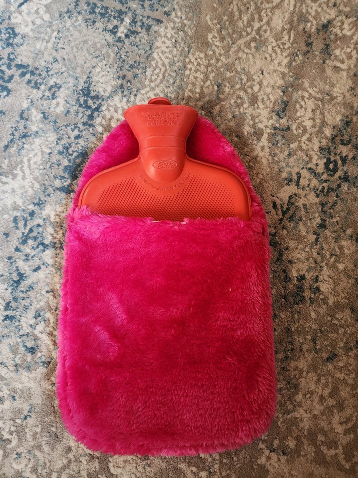 Pembe Peluş Sıcak Su Torbası Kılıfı - Görsel 2