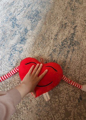 Renkli Kırmızı Kalp Peluş Oyuncak - Görsel 6