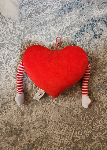 Renkli Kırmızı Kalp Peluş Oyuncak - Görsel 3