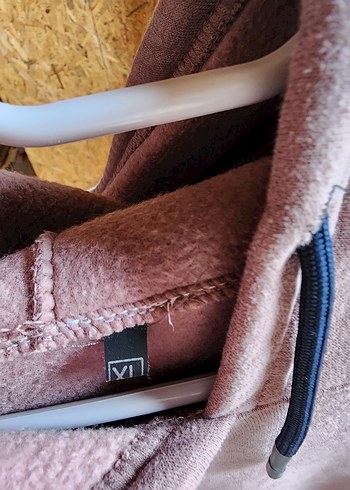 Pembe Kapüşonlu Rahat Sweatshirt - Görsel 2