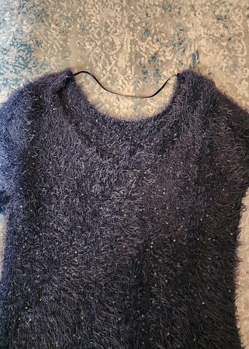 Uzun Kollu Örgü Kadın Kazak - Görsel 3