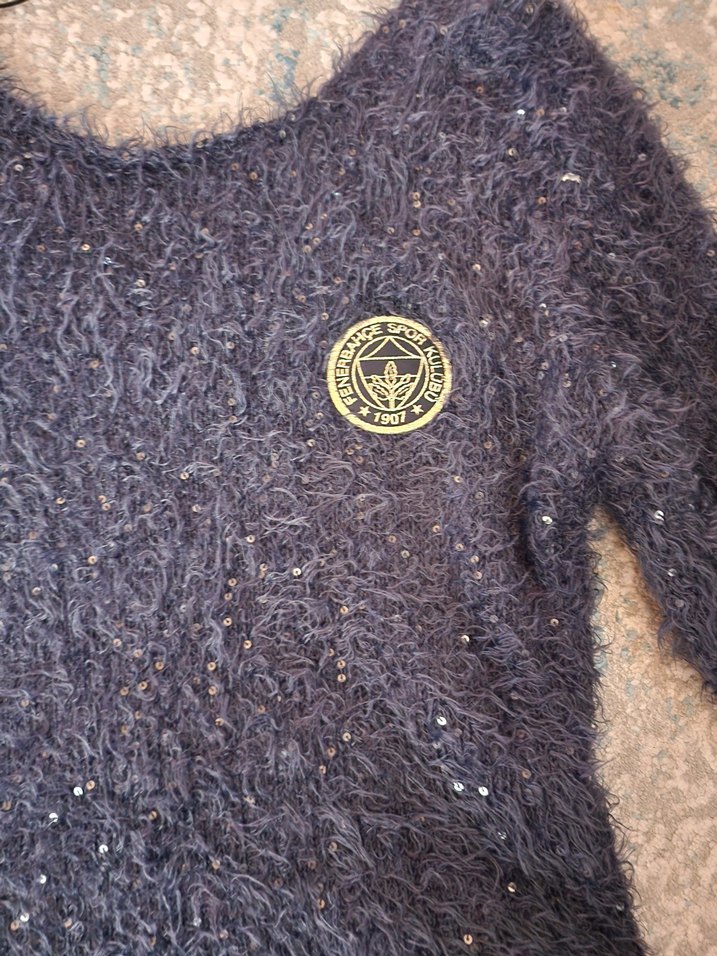 Uzun Kollu Örgü Kadın Kazak - Görsel 2