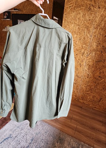 Düğmeli, Uzun Kollu Keten Gömlek - Görsel 3