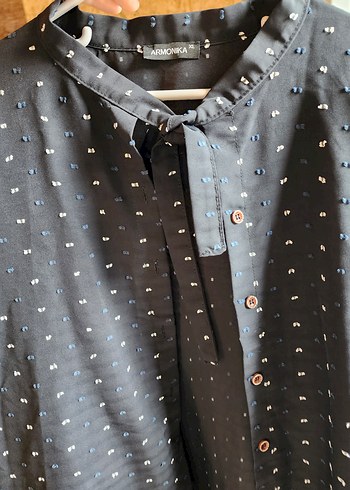 Düğmeli, Uzun Kollu Kadın Gömlek - Görsel 2