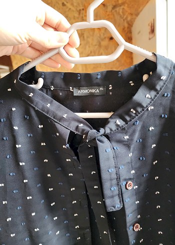 Düğmeli, Uzun Kollu Kadın Gömlek - Görsel 3