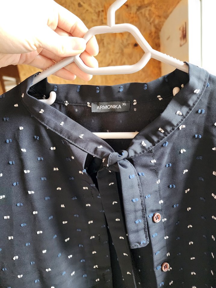 Düğmeli, Uzun Kollu Kadın Gömlek - Görsel 3