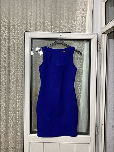 38 Beden Gece Mavisi Mini Elbise