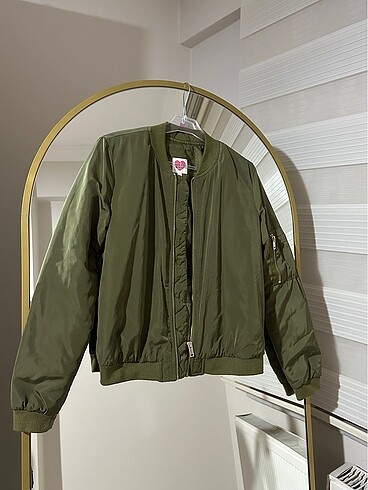 Yeşil bomber ceket