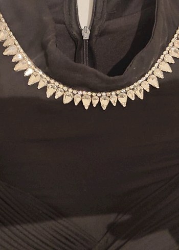 taşlı Detaylı Siyah Gotik Kadın Vücut taşlı - Görsel 4