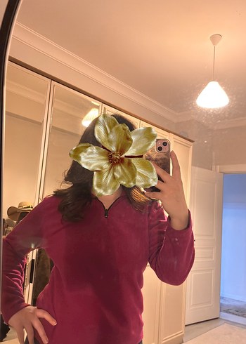 Mor Yarım Fermuarlı  Polar - Görsel 4