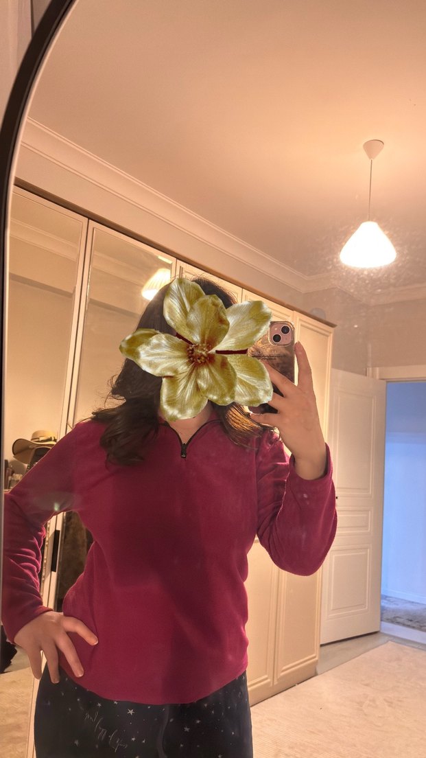 Mor Yarım Fermuarlı  Polar - Görsel 4