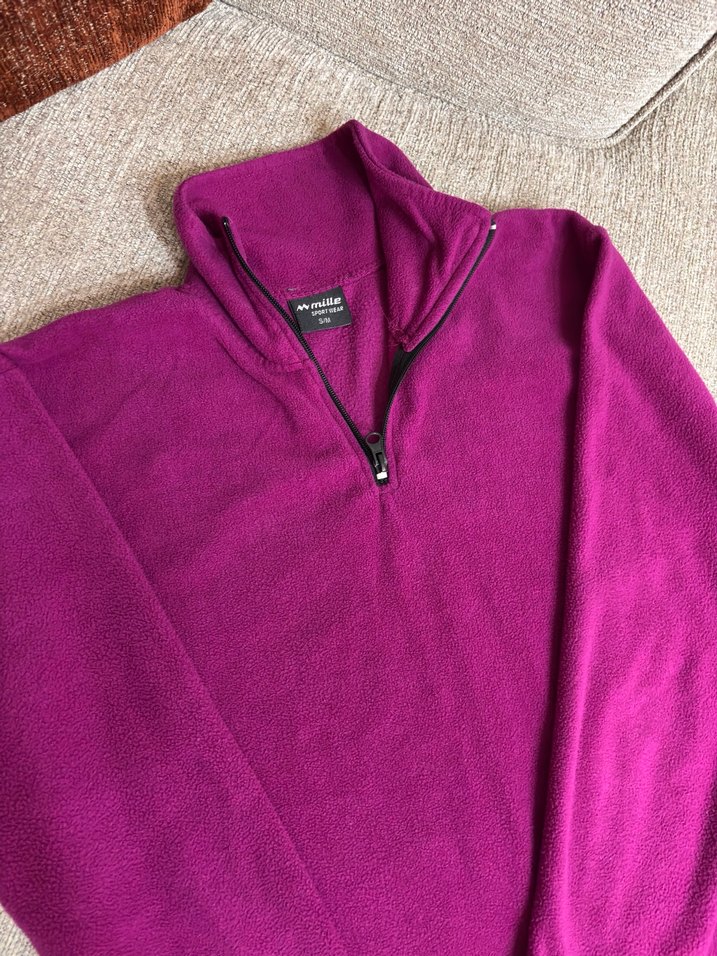 Mor Yarım Fermuarlı  Polar - Görsel 3