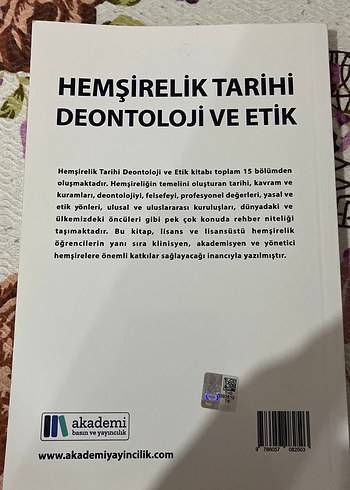  Hemşirelik Tarihi, Deontoloji ve Etik Kitabı