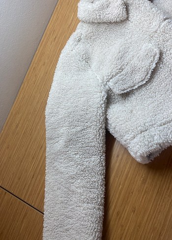 Beyaz Peluş Kısa Kadın Ceket - Görsel 2