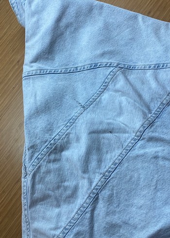 Kadın Gri Denim Fermuarlı Ceket - Görsel 7