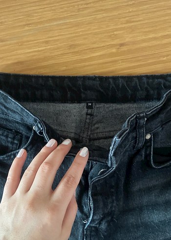 Siyah Kadın Denim Pantolon - Görsel 3