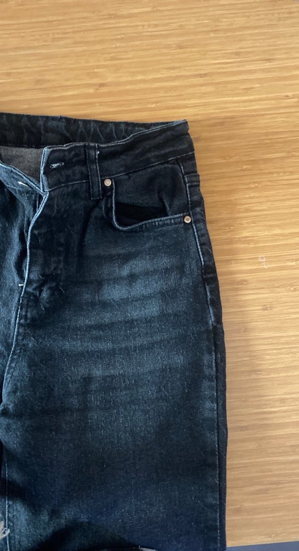 Siyah Kadın Denim Pantolon - Görsel 4