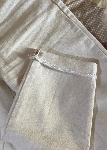 Bohem Tarzı bej Kadın Midi Kot Pantolon - Görsel 6