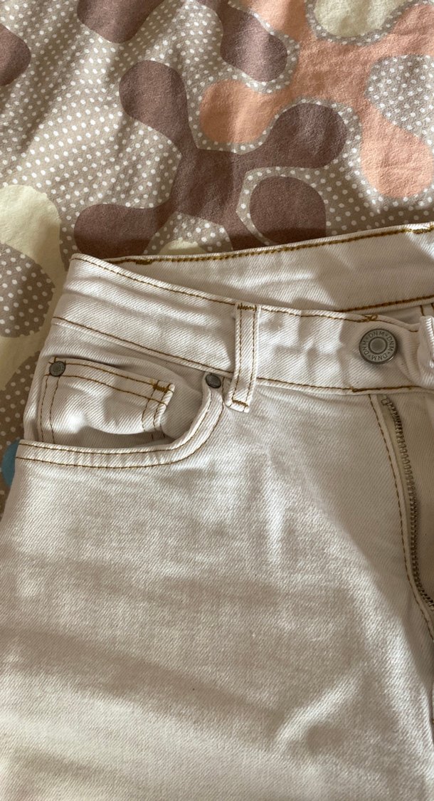 Bohem Tarzı bej Kadın Midi Kot Pantolon - Görsel 5