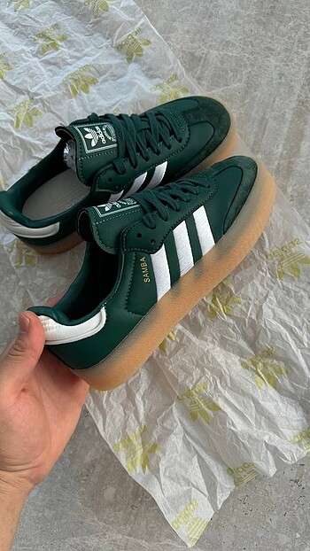 37,5 Beden Adidas Samba Green/White