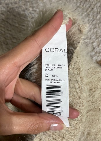 universal Beden camel Renk Kadın Bej Yünlü Uzun Kollu Kürk Detaylı Triko