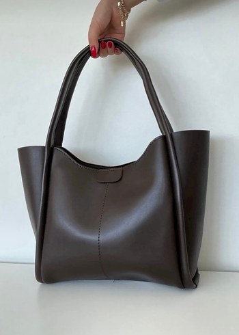 Minimalist Kahverengi Deri Kadın Çanta