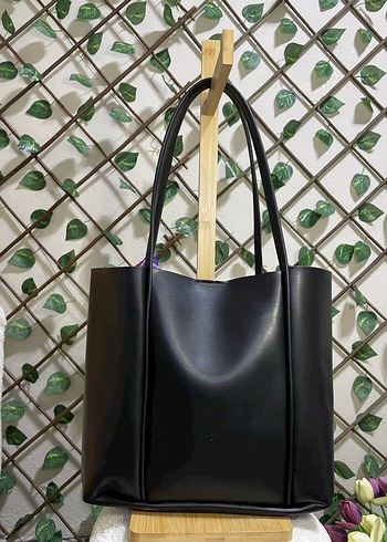 Siyah Deri Püsküllü Kadın Çanta - Görsel 3