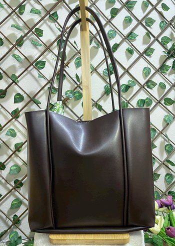 Kahverengi Deri Püsküllü Kadın Çanta - Görsel 4