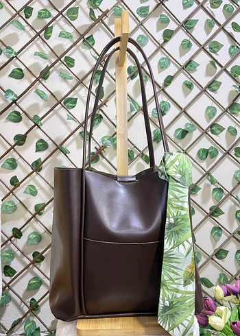 Kahverengi Deri Püsküllü Kadın Çanta - Görsel 3