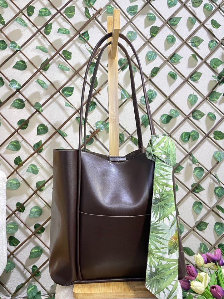 Kahverengi Deri Püsküllü Kadın Çanta - Görsel 3