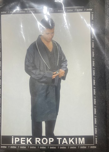 Siyah Kuşaklı Erkek Pijama Takımı - Görsel 2