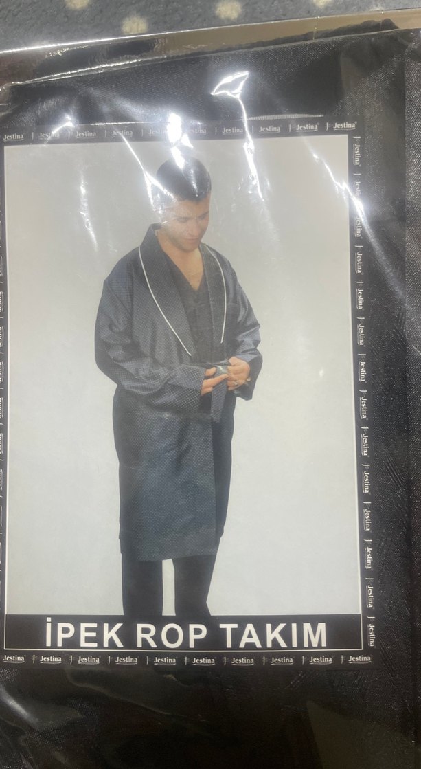 Siyah Kuşaklı Erkek Pijama Takımı - Görsel 2