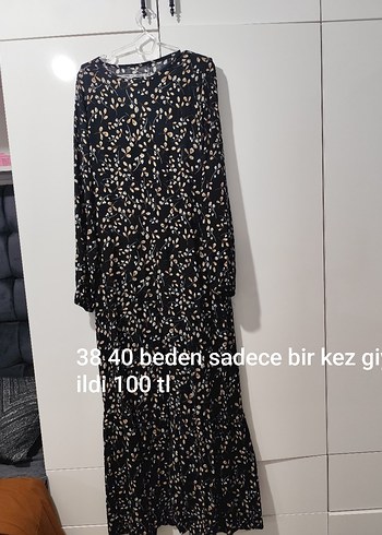 40 Beden kahverengi Renk çeşitli elbise