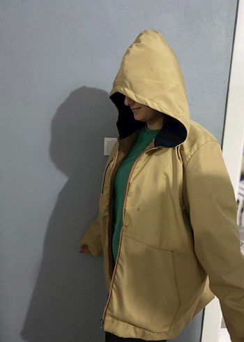 Bej Parlak kadın Midi Yağmurluk - Görsel 5