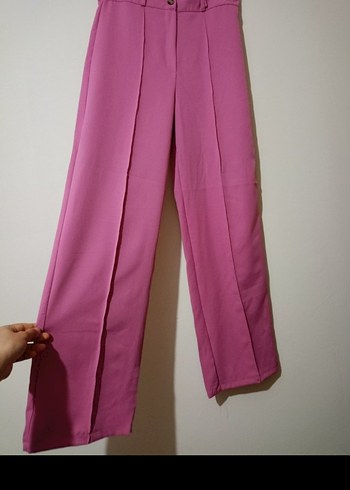 Beyaz Pamuklu Kadın Kumaş Pantolon - Görsel 13