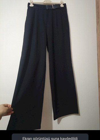 Beyaz Pamuklu Kadın Kumaş Pantolon - Görsel 9