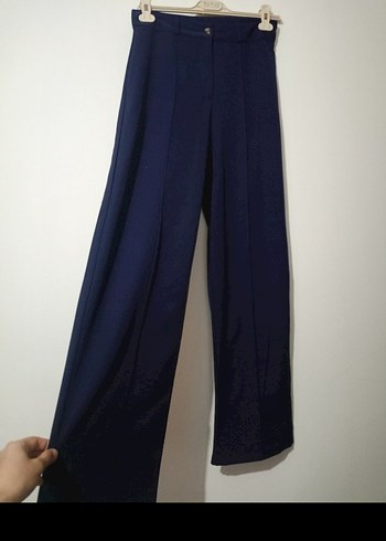 Beyaz Pamuklu Kadın Kumaş Pantolon - Görsel 2