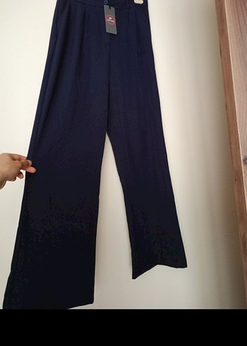 Beyaz Pamuklu Kadın Kumaş Pantolon - Görsel 3