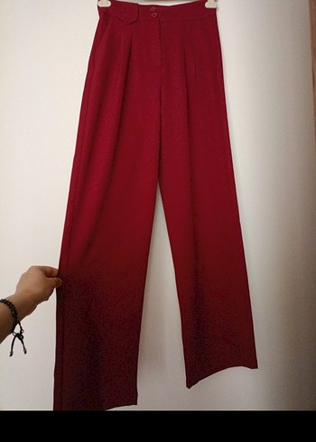 Beyaz Pamuklu Kadın Kumaş Pantolon - Görsel 7