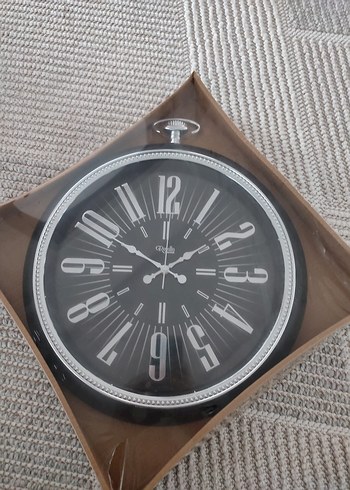 Koyu Siyah Duvar Saati - Görsel 2