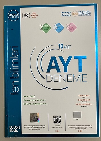 Üç Dört Beş AYT Fen Denemeleri