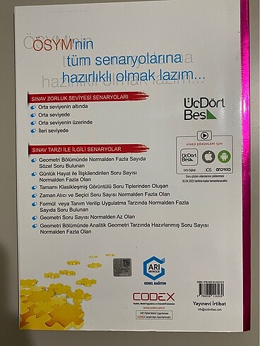  Üç Dört Beş AYT Matematik Denemeleri