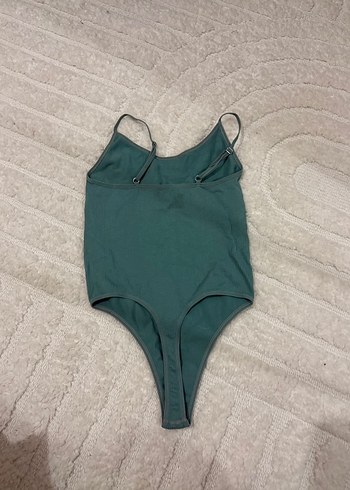 Yeşil İnce Askılı Kadın bodysuit - Görsel 2