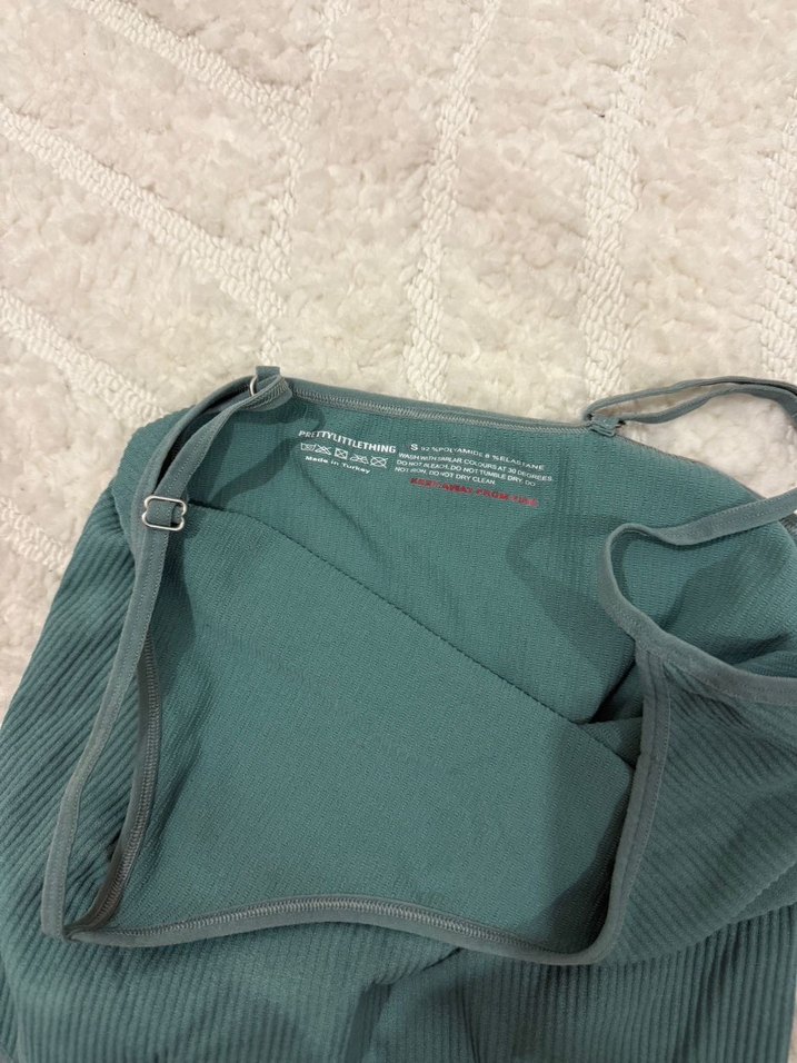 Yeşil İnce Askılı Kadın bodysuit - Görsel 3