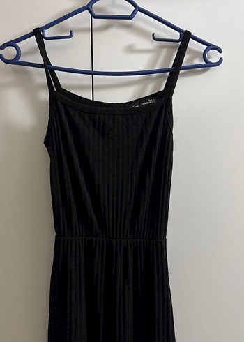 Kadın Siyah Pilili Uzun Tulum - Görsel 3