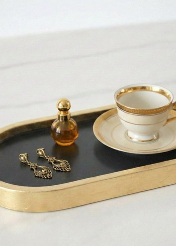 Altın Renkli Makyaj Düzenleyici Tepsi - Görsel 3