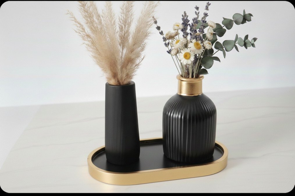 Altın Renkli Makyaj Düzenleyici Tepsi - Görsel 5