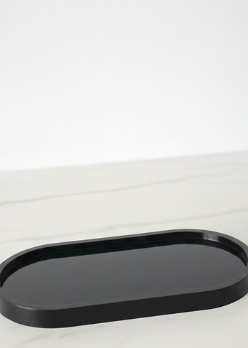 Siyah Çizgili 3'lü Vazo ve Tepsi Epoksi Set - Görsel 3